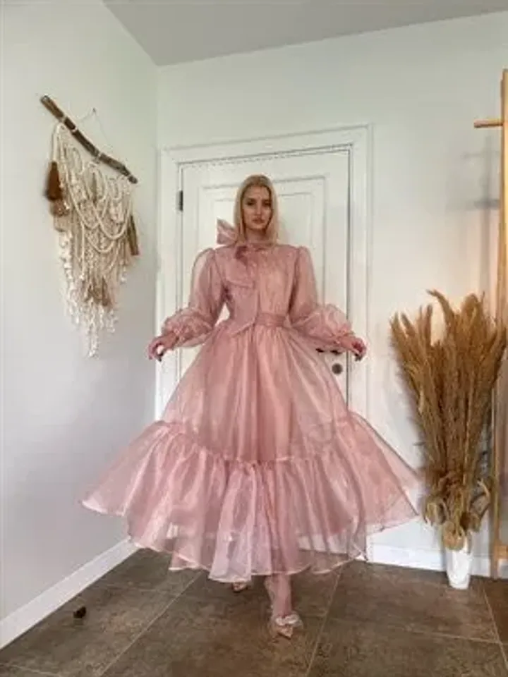 AHUNARE HIJAB - Wedding Dress, Muslim Evening Gown, Nikah, Islamic Wedding, Engagement, Bridesmaid