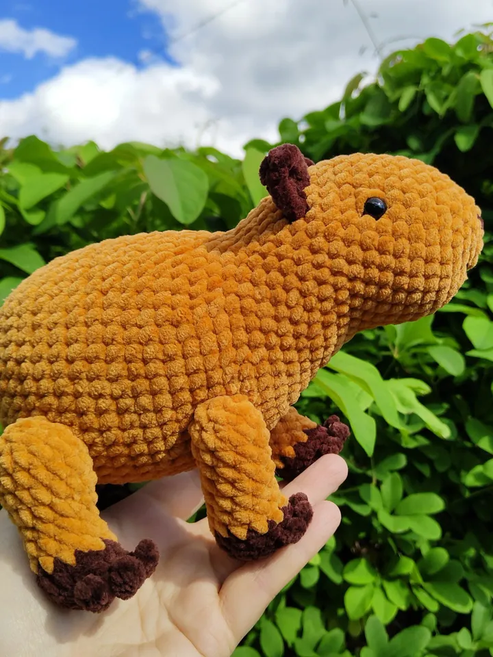 Crochet set patterns: crochet whale, crochet capybara, crochet bee, crochet platypus, crochet turtle