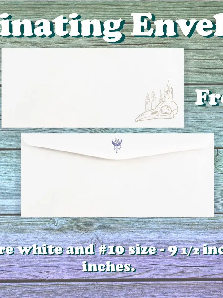 Raven Skull Paper | Magic Page | Occult Stationery Paper | Writing Paper | Letter Writing | Candle Magic Page | Spell Paper | Grimoire Page