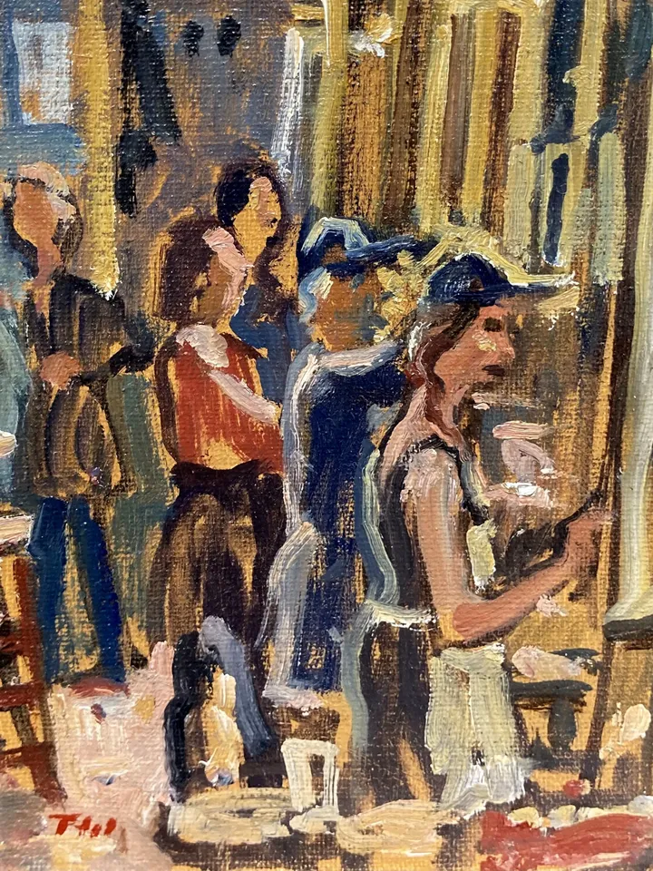 Original Studio Interior Painting -Morning Light/Art Students League of New York- 8x10 Oil on Canvas, Signed Original American Realism