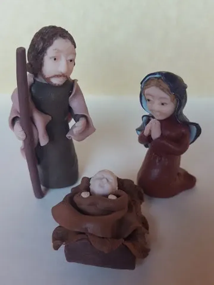 Handmade clay Nativity scene, Nativity figurines, Family Christmas gift, Christmas Nativity decor, Handmade Christmas Decor, Nativity animal