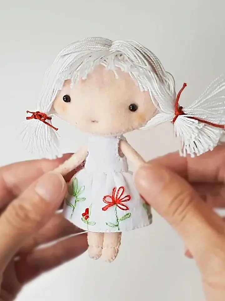 Doll Sewing Pattern PDF , Felt Toy Pattern , Dolls Body 5 inch Pattern Fabric