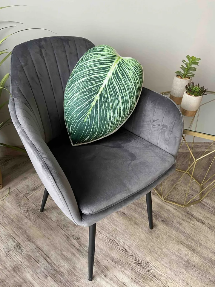 Philodendron Birkin pillow / Philodendron Birkin / Birkin leaf cushion / plant lover gift / plant pillow / leaf pillow / Birkin pillow