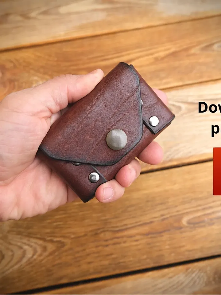Leather pattern - riveted wallet. MW