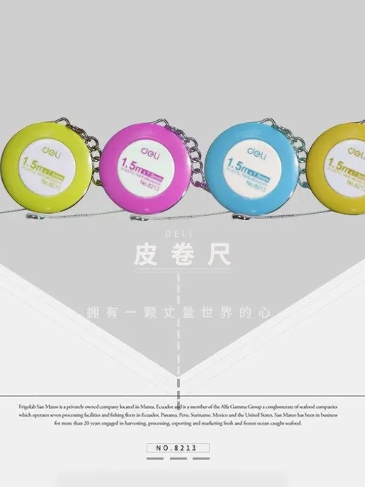 Deli 1pcs Mini Tape Measure 150cm/60 Inch Portable Bust Waist Clothing Tape Measuring Height Meter Soft Ruler Children Supplies