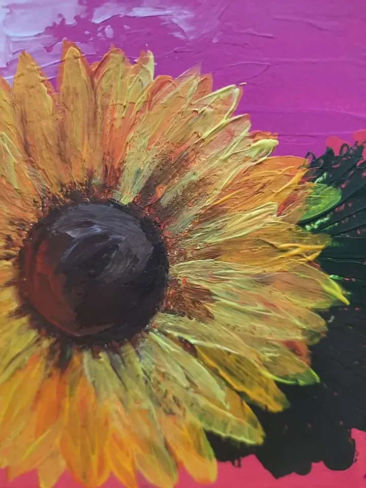 Sunflower pictures for wall Sunflower painting original art Sunflower artwork