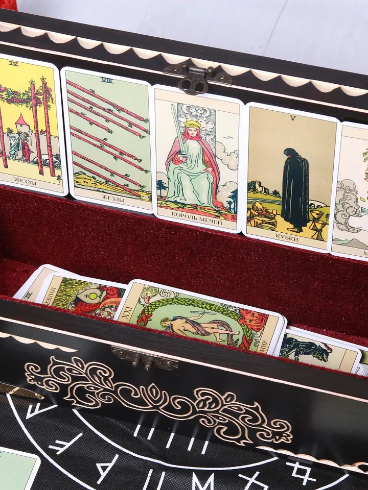 Tarot storage, Tarot card box, Altar box, Tarot card holder, Wooden tarot box, Tarot cards box / Any size on request
