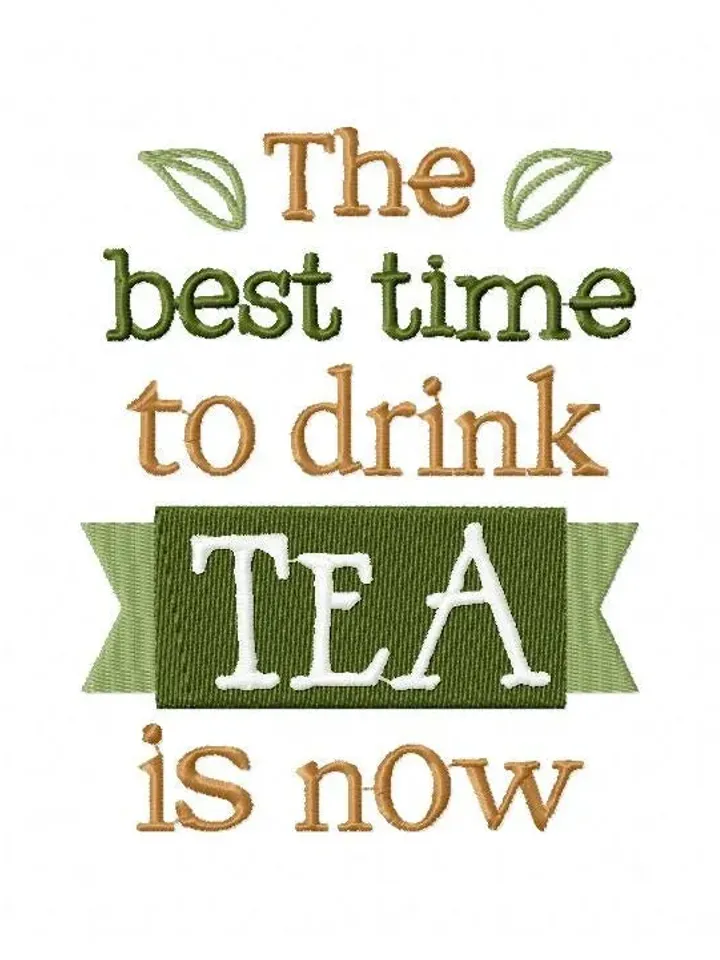 5 Tea Time Quotes Embroidery Design Pack 4,7 sizes,Chop it, Match Instant Download,Digital Machine,Holiday Applique Design,Gnomes Embroidery