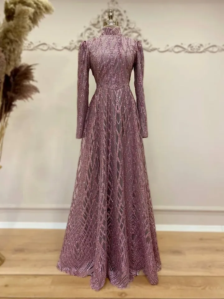 AHUNARE HIJAB - Wedding Dress, Muslim Evening Gown, Nikah, Islamic Wedding, Engagement, Bridesmaid,