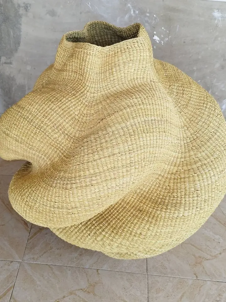 African Basket, Large Woven Basket,Bolga Basket, Flower Pot, Handmade Home Decor, Unique Home Decor, Home Decor Modern Living Room