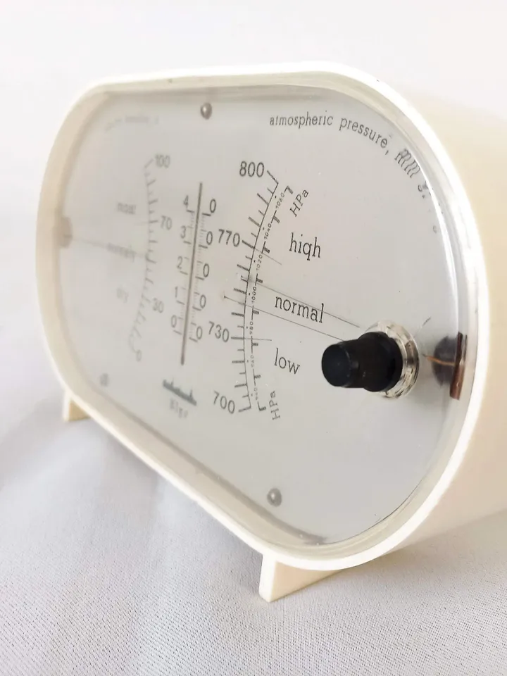 Barometer Hygrometer Thermometer Riga USSR Vintage Device Three in One