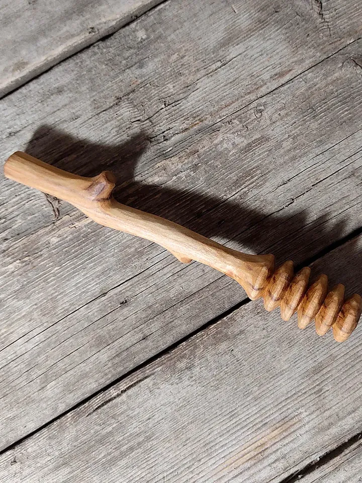Ninth anniversary marriage gift, 9th anniversary willow wood honey spoon, Handmade honey dipper, Wooden dessert spoon