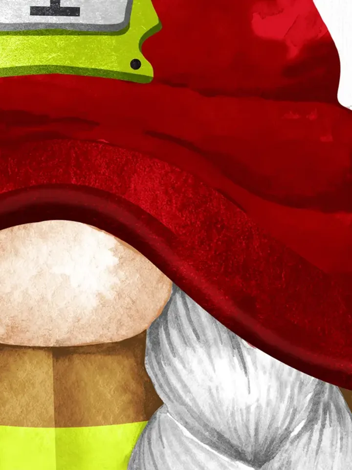 Firefighter Gnome Clipart. Fire Hydrant, Hand Drawn Graphics, Instant Download. Digital Download. OliArtStudioShop
