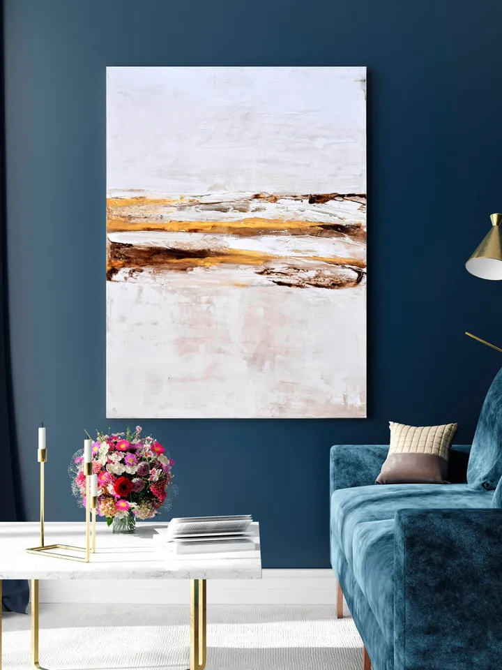 Abstract Gold Painting Extra Large Wall Art, White Gold Painting, Abstract Painting Gold, Painting Gold, Gold Wall Art, Gold Painting