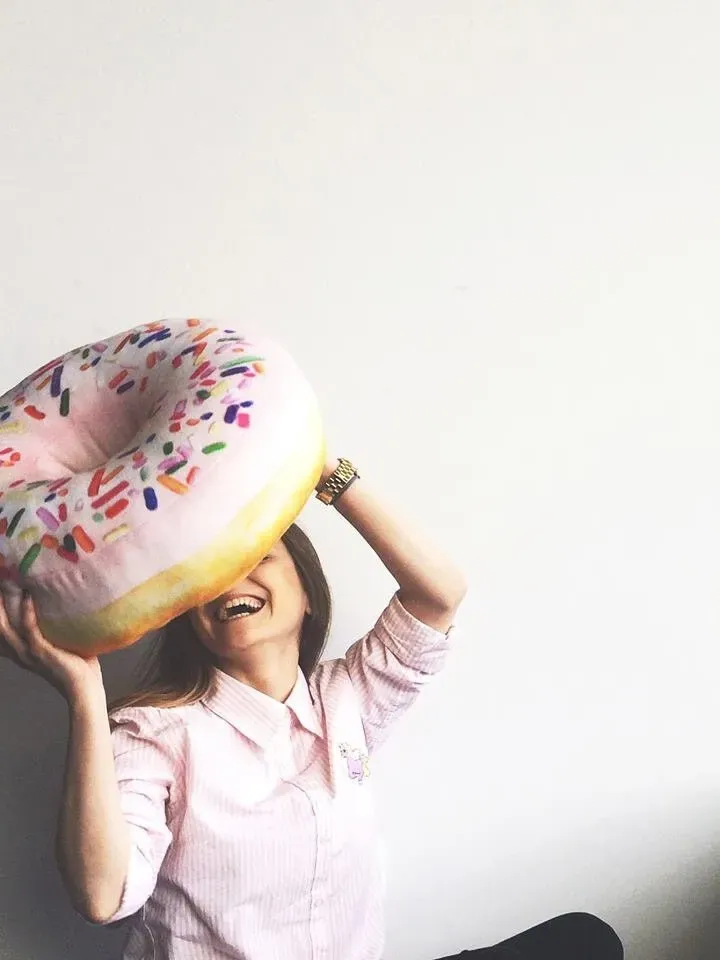 big pink Donut Pillow / Doughnut pillow / Donut Cushion / Food Pillow / Donut pink / donut decoration