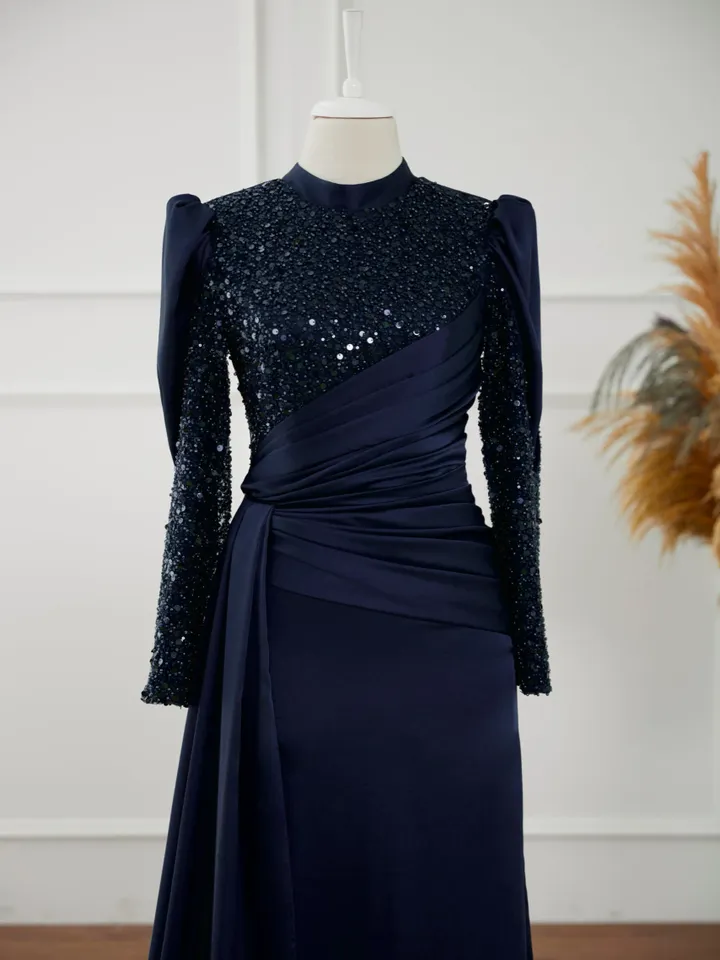 AHUNARE HIJAB - Wedding Dress, Muslim Evening Gown, Nikah, Islamic Wedding, Engagement, Bridesmaid,