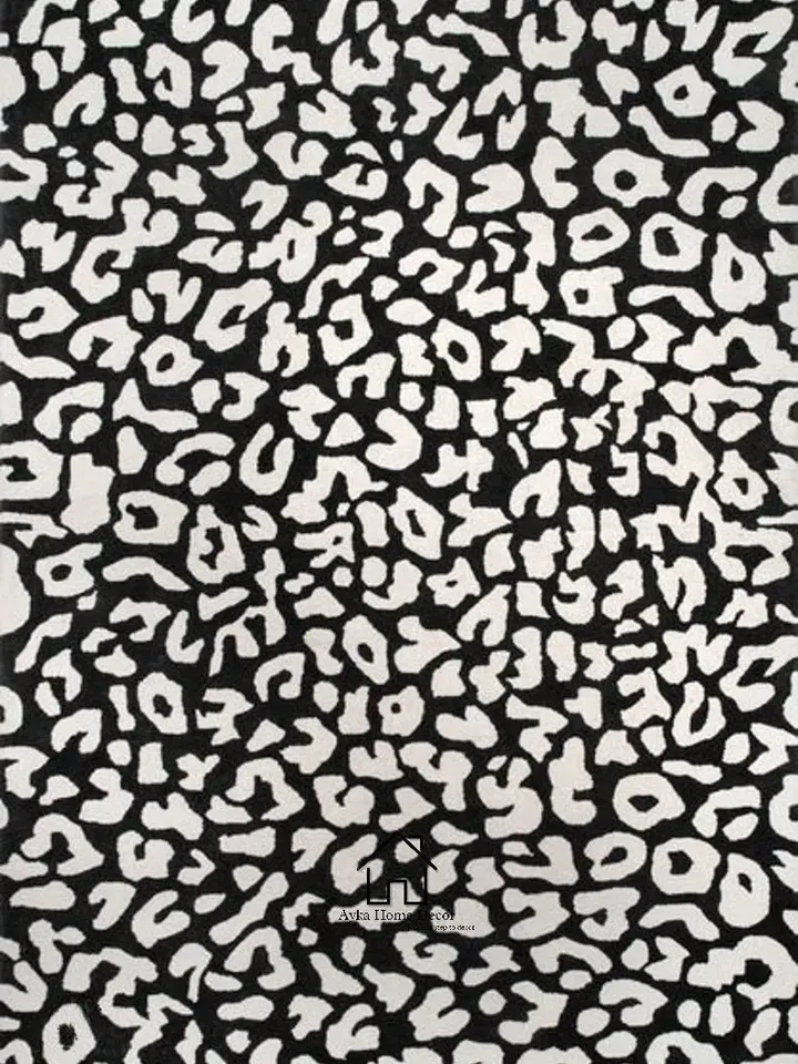 Ayka 100% Pure Woolen Area Rug For Hall Kitchen Living Room Bed Room Dining Room Kids Room Carpet /Black Blue White Rugs /Hall Rug Christmas