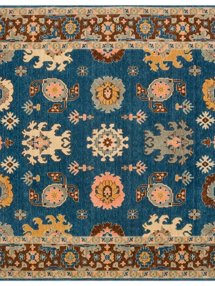 Add a Touch of Elegance to Your Space with our Handcrafted Modern Oushak Rug!