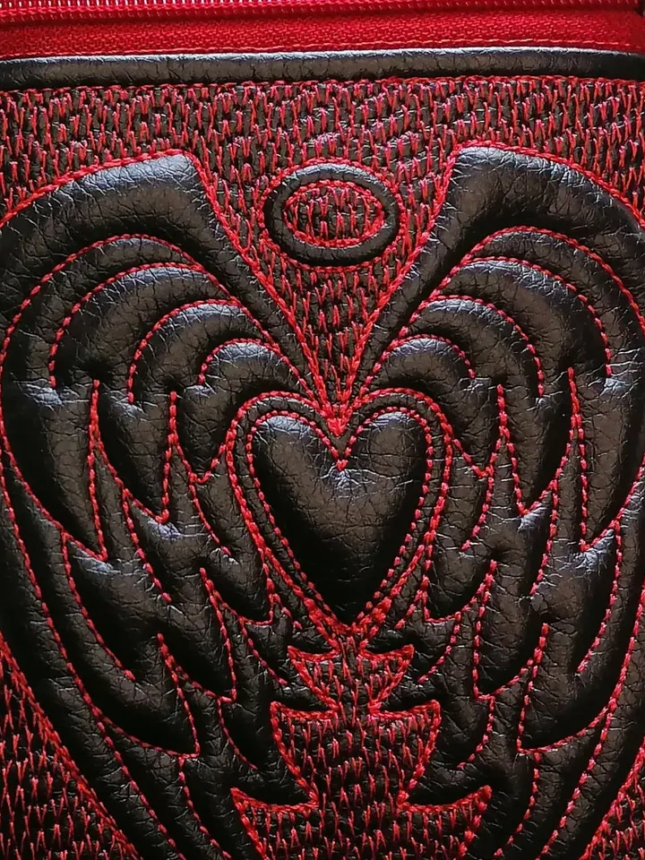 In the hoop bag embroidery designs Angel wings with heart ITH Cosmetic bag 5x7 6x10 7x11 8x12 hoop file for machine Instant Download