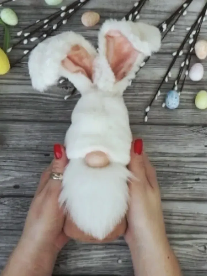 Easter Bunny Gnome Pattern, Video Tutorial, Bunny Patterns, DIY Bunny Pattern, PDF Gnome Patterns, Gnome Pattern, Easter