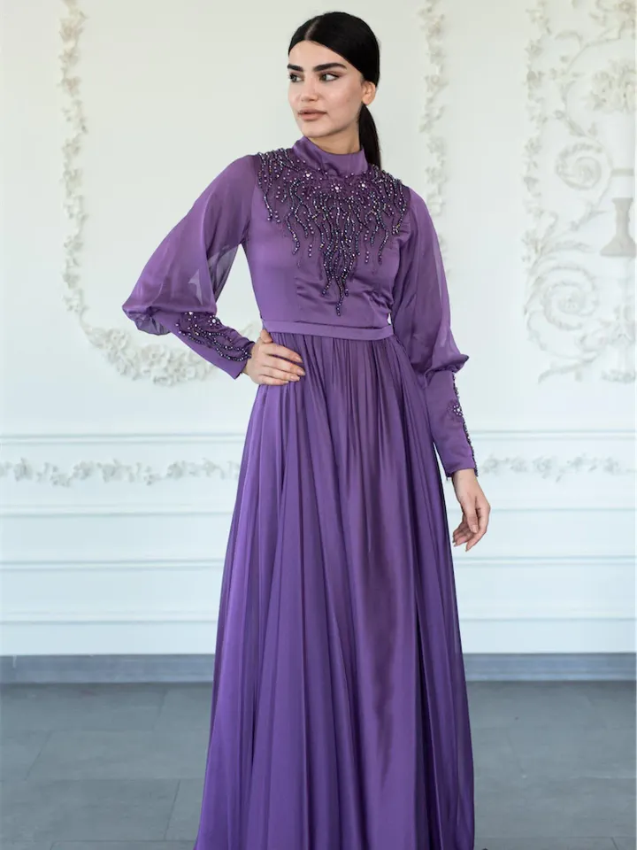 AHUNARE HIJAB - Wedding Dress, Muslim Evening Gown, Nikah, Islamic Wedding, Engagement, Bridesmaid,