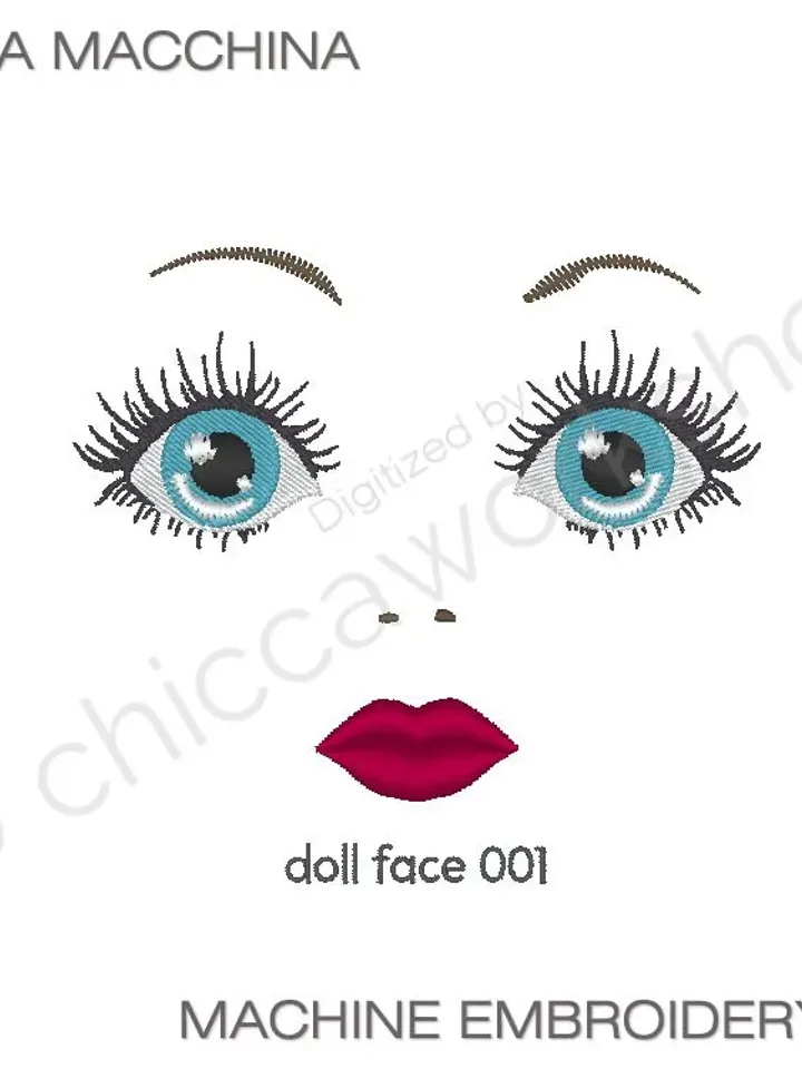 Dolls Faces - Ricamo a macchina