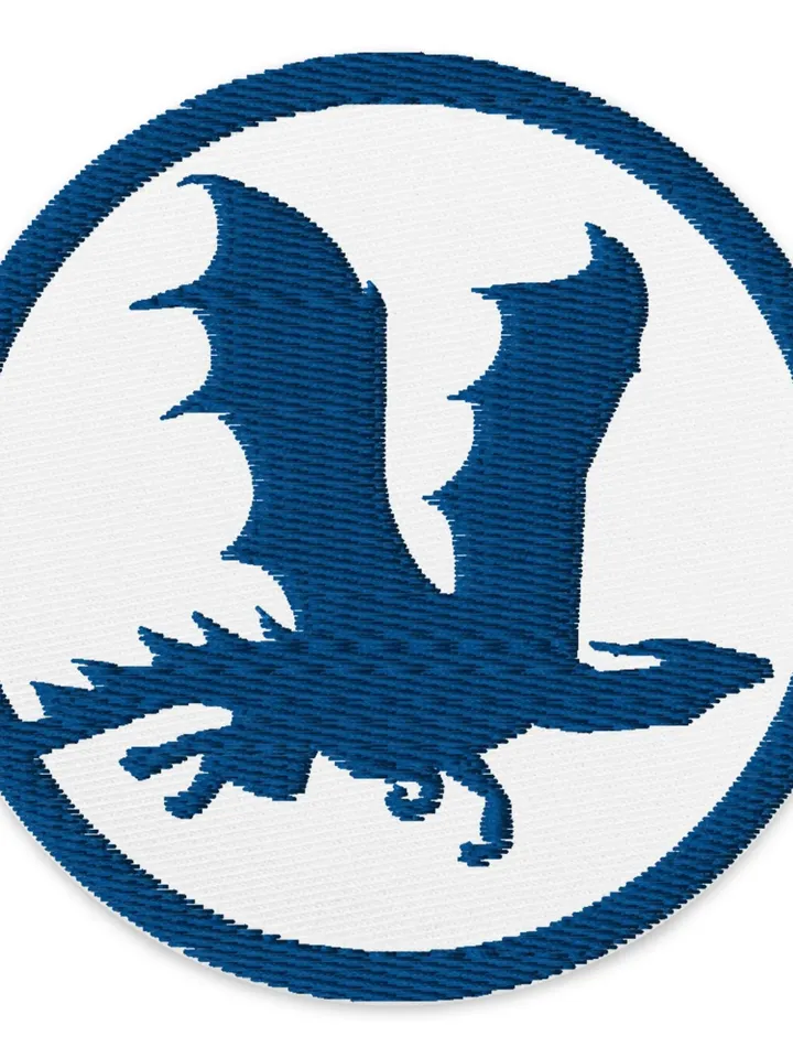 3&quot; Blue Dragon Embroidered Patch | Dungeons and Dragons Jacket Patch, Embroidered Clothing Patch, Sew on and Iron Applique