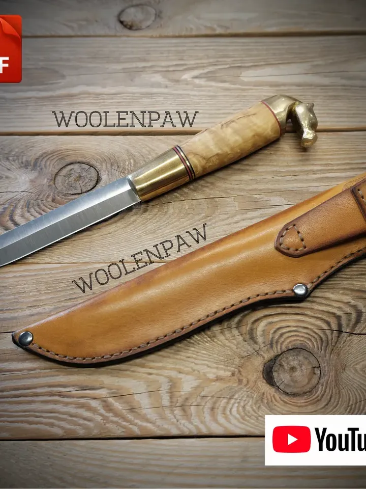 Leather pattern - knife case, knife sheath PDF. EDC20