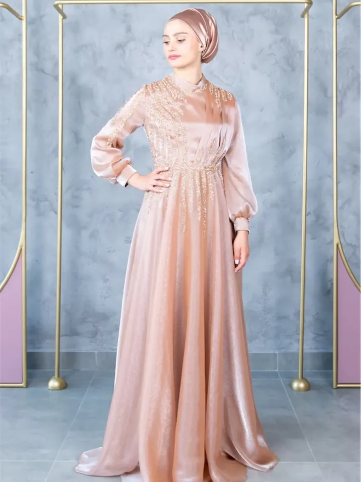 Ahunare Wedding Dress, Muslim Evening Gown, Nikah, Islamic Wedding, Engagement, Bridesmaid, Maxi Dress