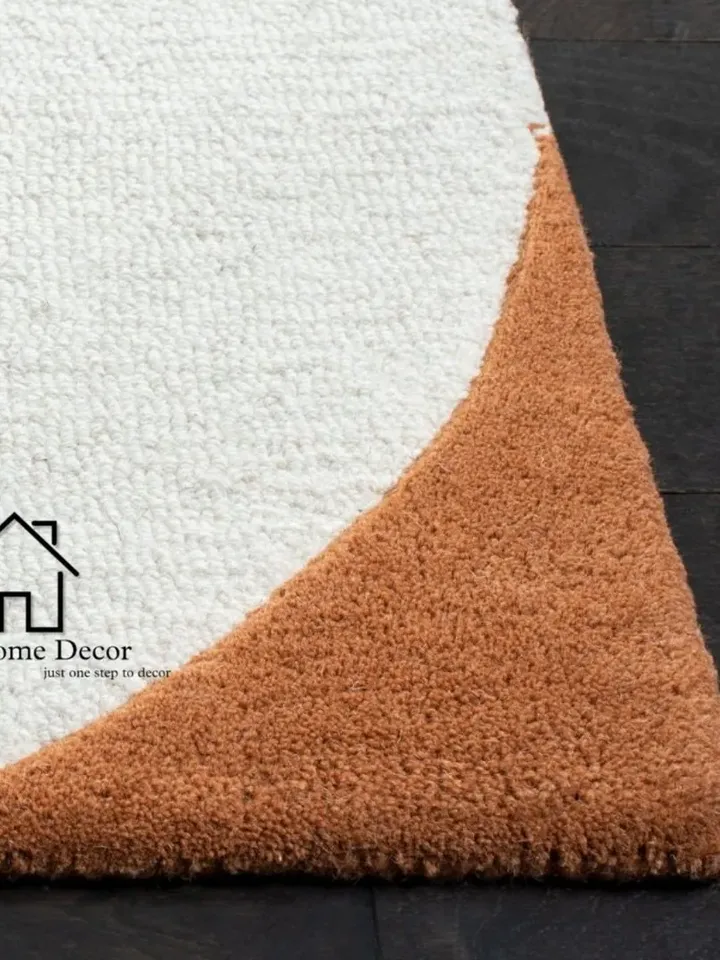 Daventry Black & Brown Hand Tufted Rug 100% Woolen Area Rug For Hall Kitchen Living Room Bed Room Dining Room Kids Room Carpet / Christmas