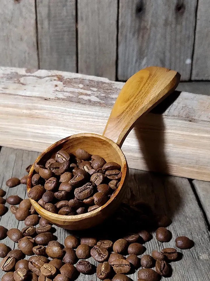 Handmade wooden coffee scoop Tea scoop Wood gift coffee lovers Wood anniversary year Cherry wood spoon anniversary gifts