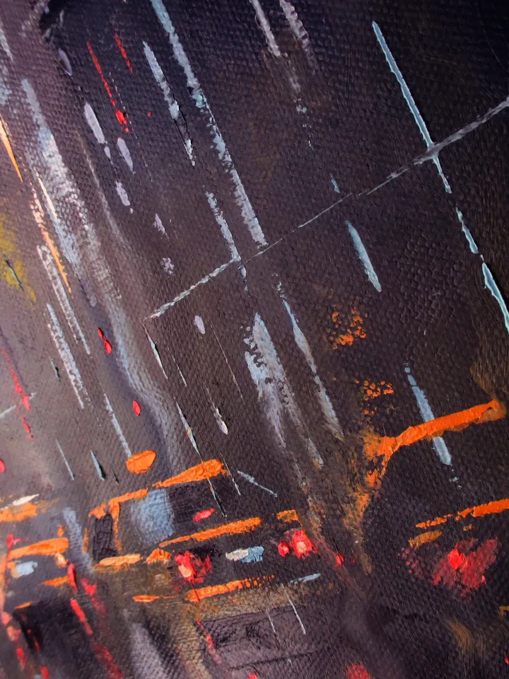 New York Painting "DAY AND NIGHT" Original Painting on Canvas Modern City Painting Original Art by "Walperion Paintings"