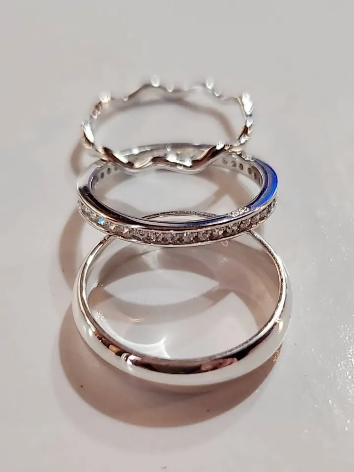 Toe Ring · Toe Rings · Toe Ring Set · Sterling Silver Toe Rings · Stacked Toe Ring · Clear Crystal Eternity Band · Plain Wedding Band Size 4