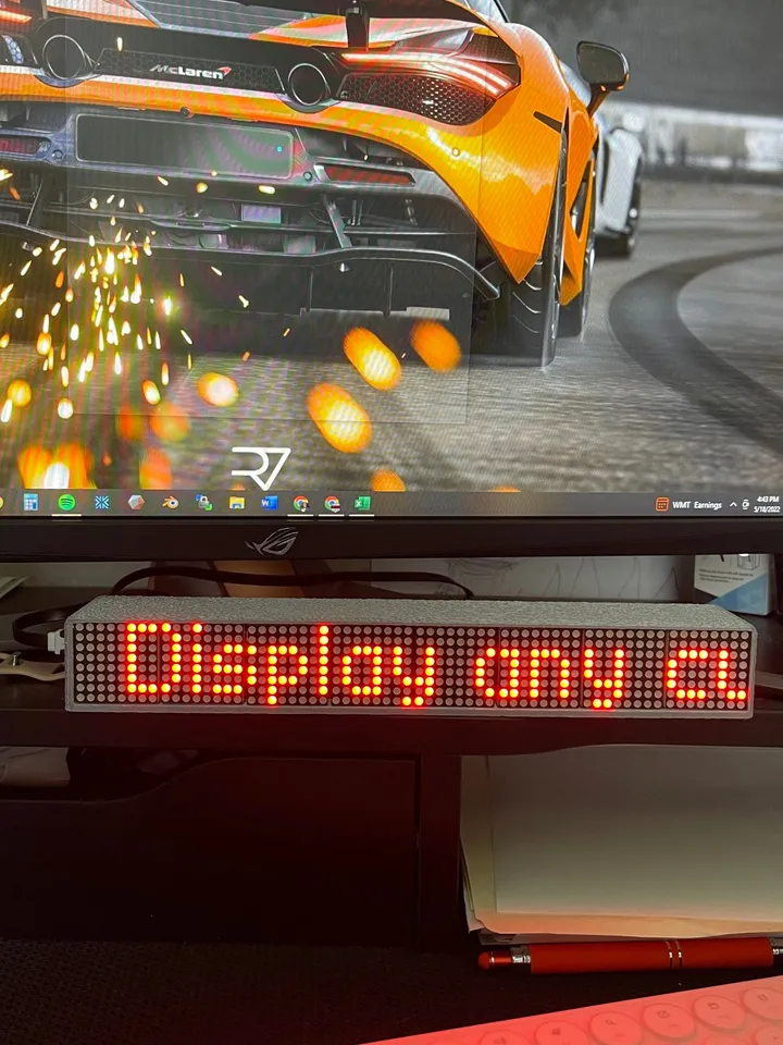 Custom Message Scrolling Display