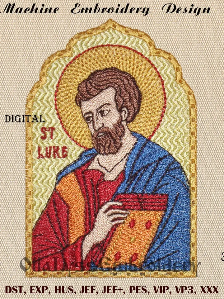 Saint Luke the Evangelist machine embroidery design