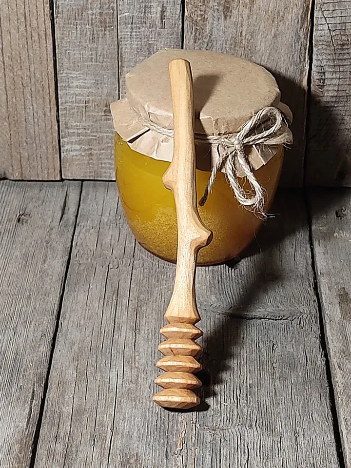 9th anniversary willow wood honey spoon, Ninth anniversary marriage gift, Handmade honey dipper, Wooden dessert spoon