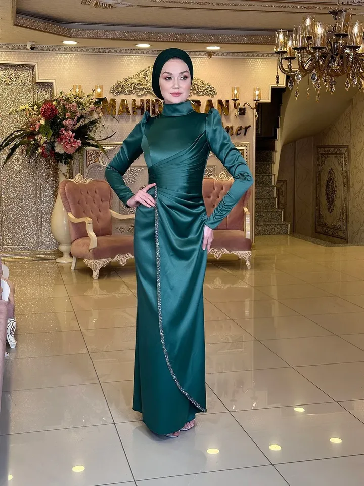 AHUNARE HIJAB - Wedding Dress, Muslim Evening Gown, Nikah, Islamic Wedding, Engagement, Bridesmaid