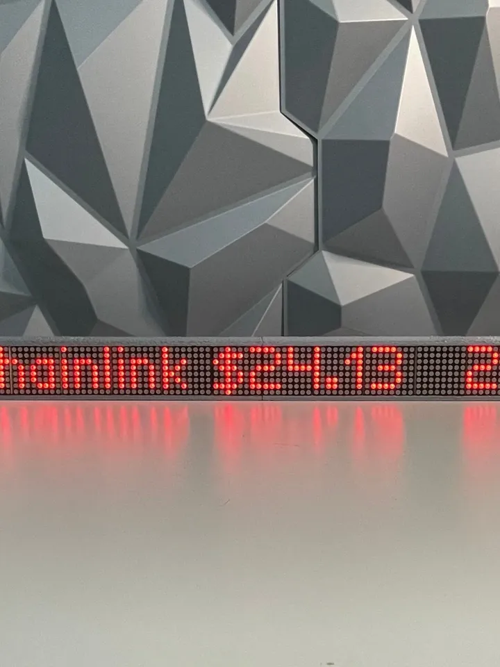 20” Crypto Coin Price Ticker Display