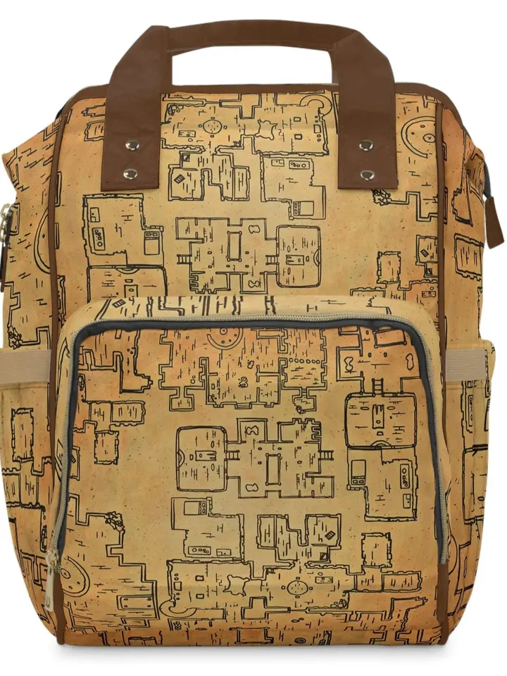Dungeon Map Backpack | Tabletop Roleplaying Game Bag, LARP Backpack, Wargaming Organizer, DnD Bag of Holding, TTRPG Map