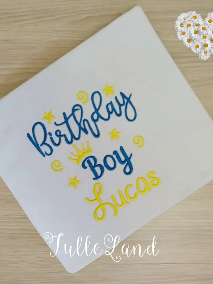 Birthday Boy Baby first birthday boy 1st birthday Design Applique for Machine Embroidery