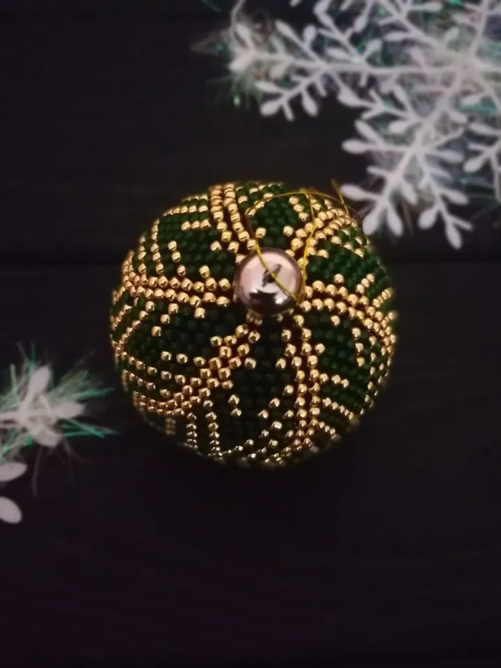 PATTERN Bead ball toy for Christmas tree , Ball toy for Christmas