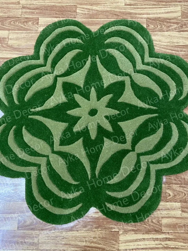 Whito Stip Woolen Handmade Area Rug For Hall Kitchen Living Room Bed Room Bath Room Dining Room Kids Room Carpet / Christmas Gift / Rugs