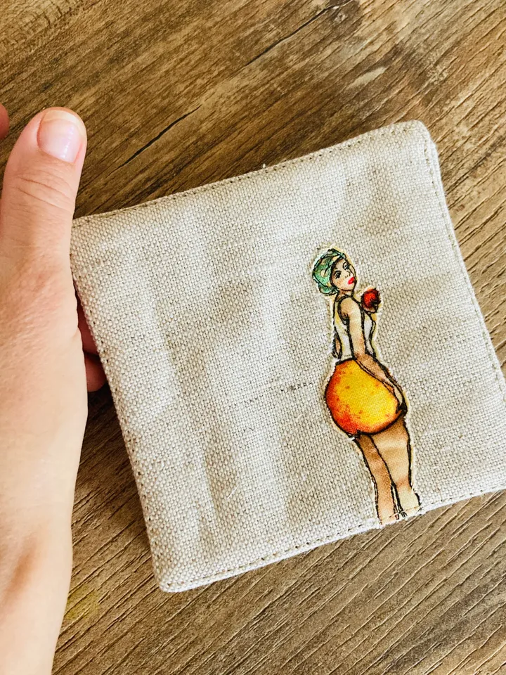 Set of 7 linen coasters