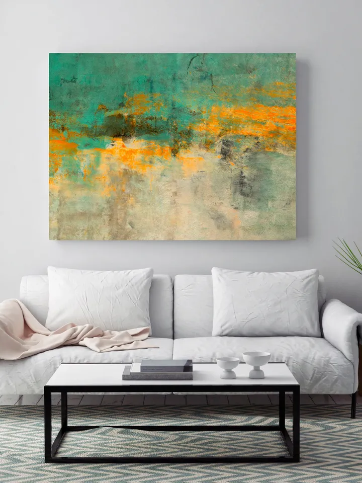 Large canvas art, Narrow wall art, Long narrow art, Over Bed Wall Decor, horizontal wall art, Canvas wall art, Original painting, Artworks