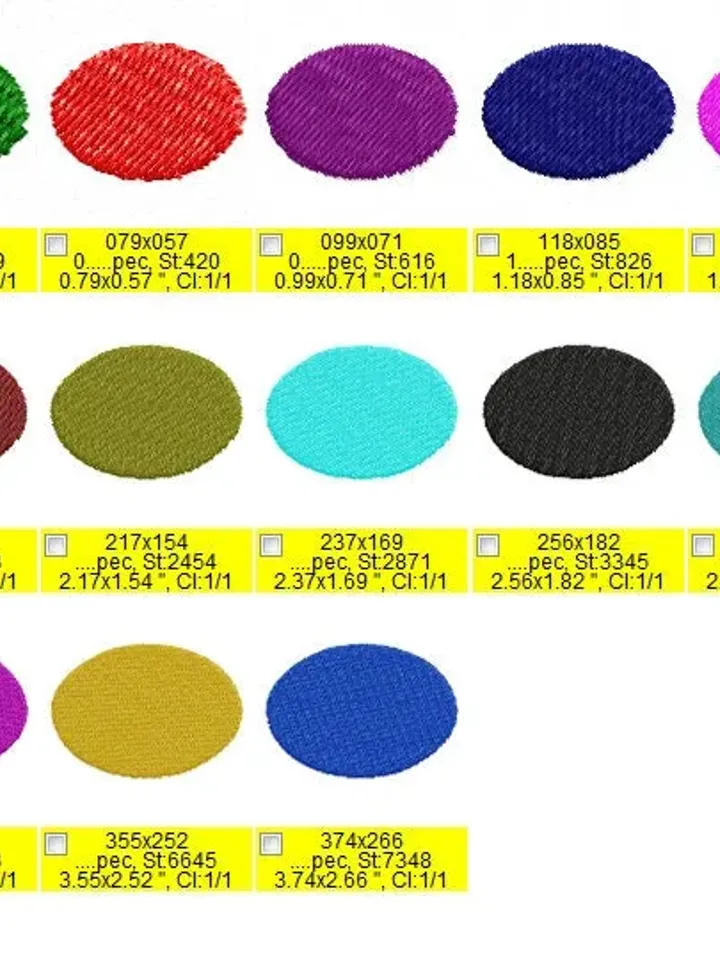 Oval embroidery design Geometric Embroidery file Shape Machine embroidery designs for hoop 4x4