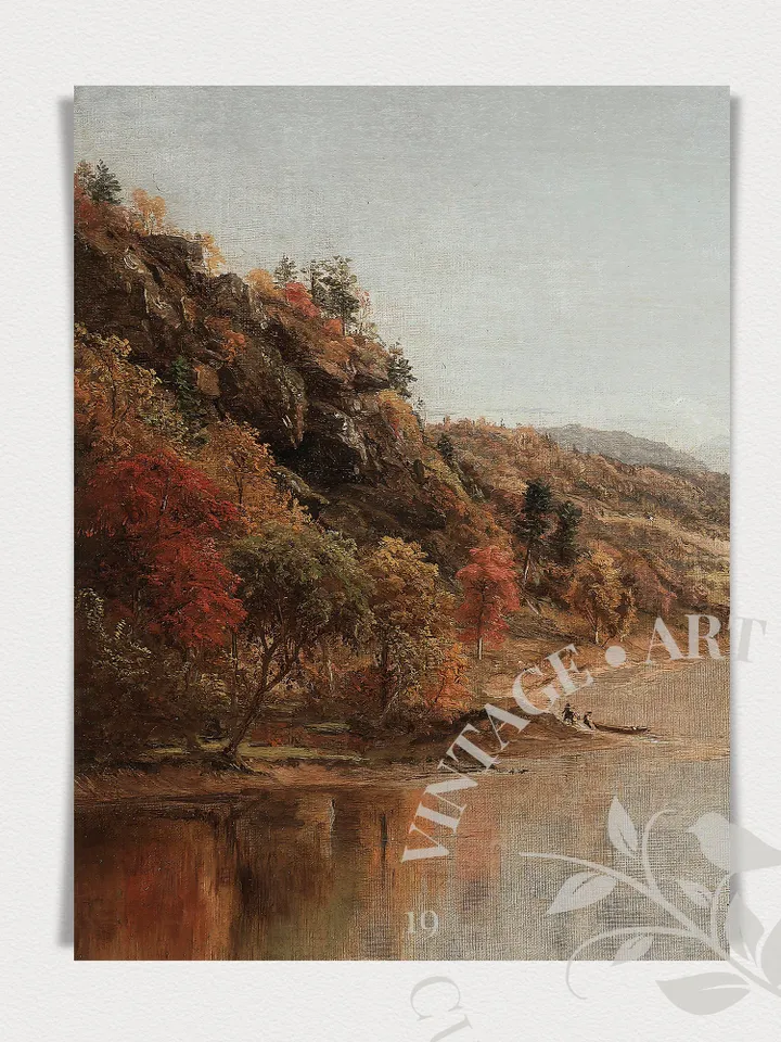 Landscape Triptych Wall Art, Vintage Autumn Prints, Large set Antique Oil Painting, Digital Downloadable Home Decor | 318 S3
