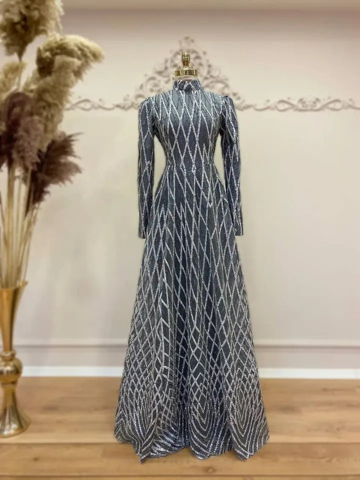 AHUNARE HIJAB - Wedding Dress, Muslim Evening Gown, Nikah, Islamic Wedding, Engagement, Bridesmaid,