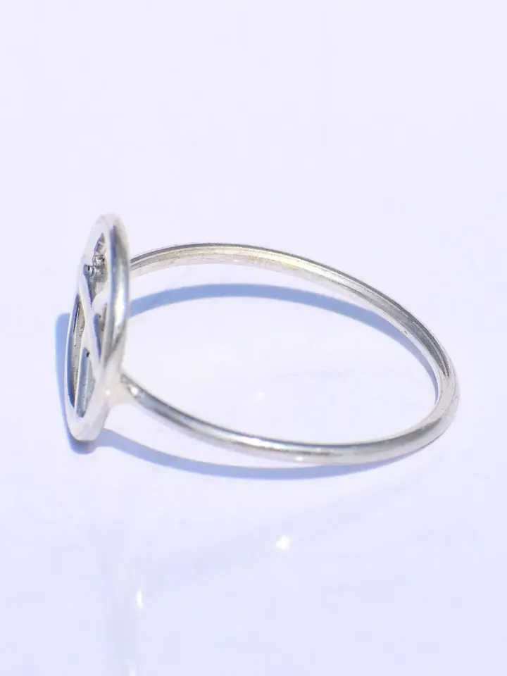 Silver Peace Ring, Silver Hollow Ring, Handmade Ring, 925 Silver Ring, Bohemian Ring, Unisex Jewelry, Knuckle Ring, Yoga Ring, Gift For Her