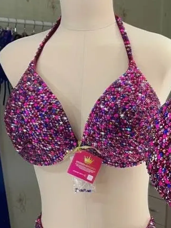 Competition Figure Suit with Crystals/Competition Suit/Posing Suit/Rhinestone Fitness NPC,IFBB,WBFF