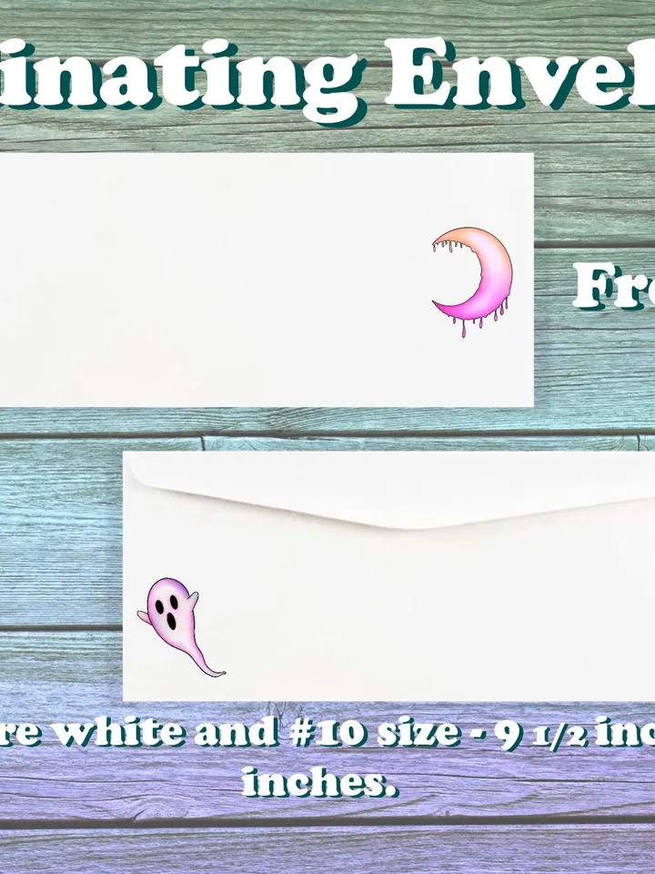 Spooky Cute Halloween Stationery Set | Cute Halloween Writing Paper | Ghost Stationery | Halloween Letter Paper | Goth Stationery Set